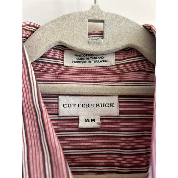Cutter And Buck Ohio State Shirt Mens Size Medium Striped Logo Button Down - Picture 3 of 10
